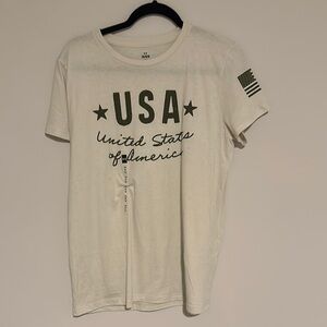 White USA Graphic T-Shirt